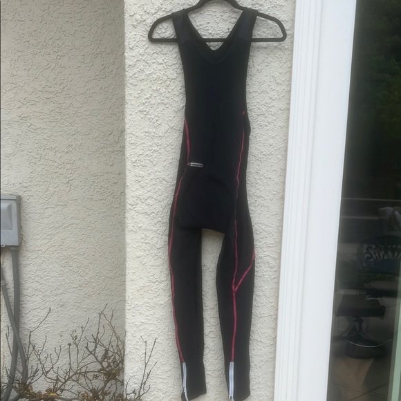 Hincapie Pants - Hincapie Women's Full Leg Long Fleece Cycle Bib Black/Pink Size M